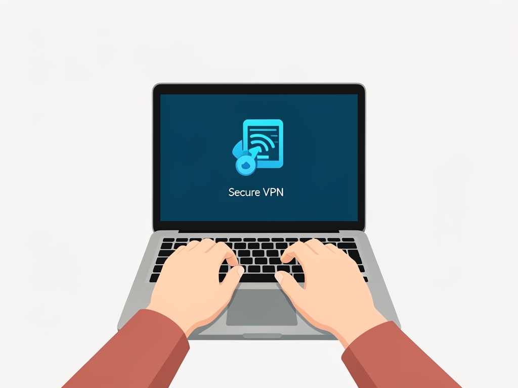 secure vpn download illustration