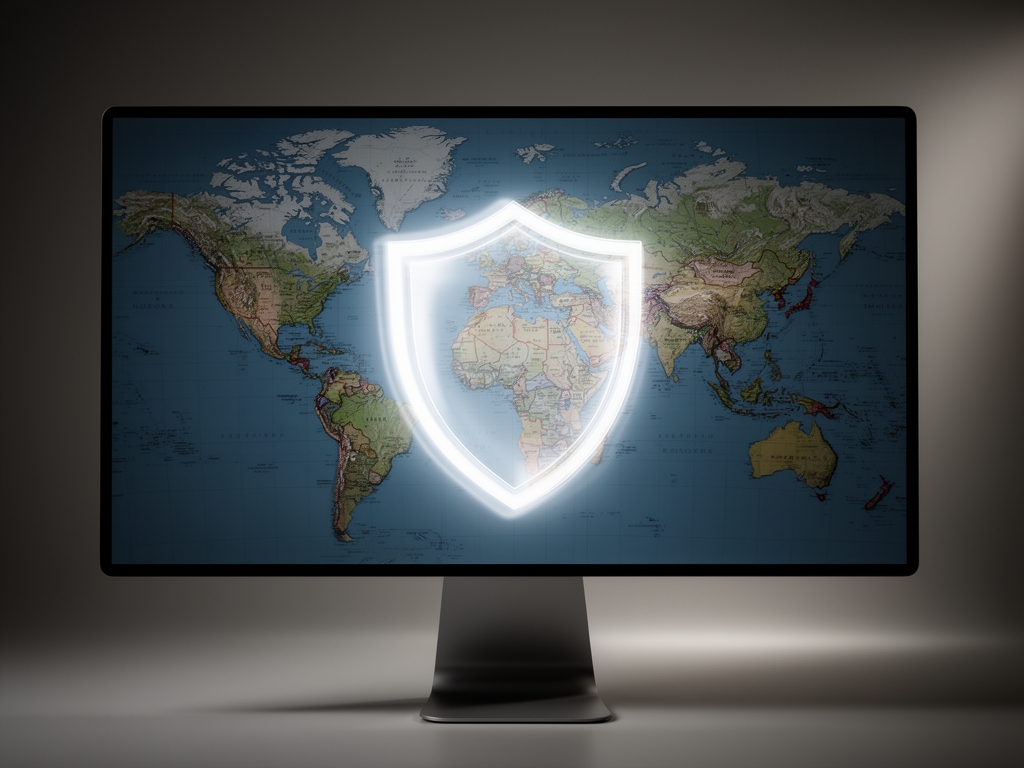 secure vpn pc illustration